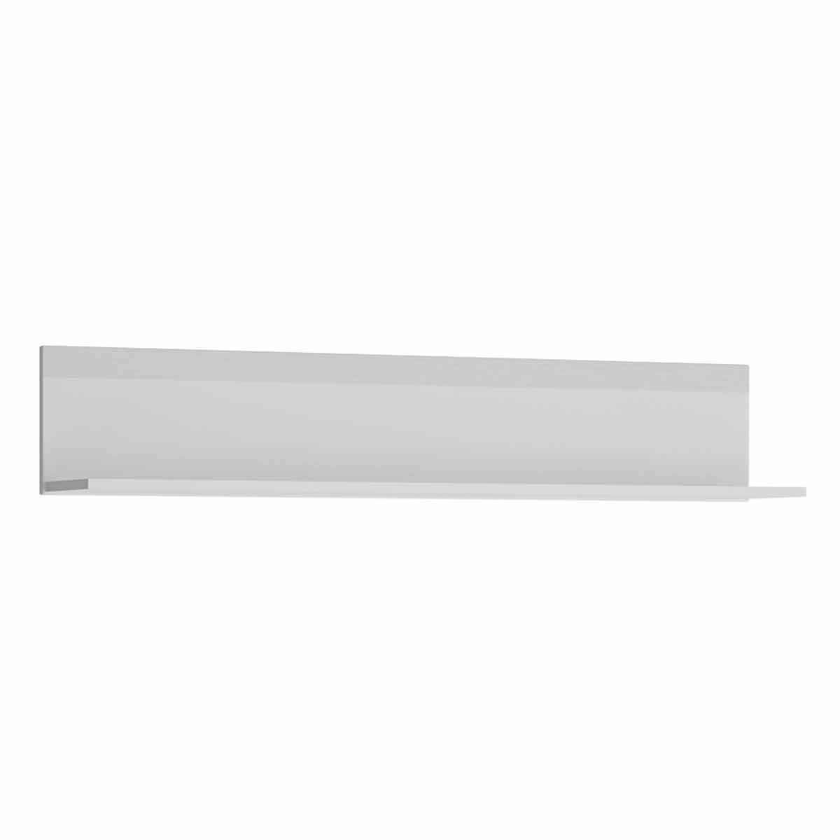 White Novi Shelf by Florence features a sleek, minimalist design with a smooth finish and a single horizontal shelf, perfect for displaying decor or organizing items.