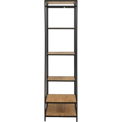 Florence Seaford 5 Shelf Oak and Black Metal Clothes Rack - image 2