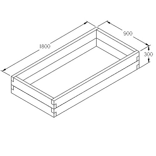 Forest Garden Caledonian Rectangular Raised Bed 6'x3' - image 5