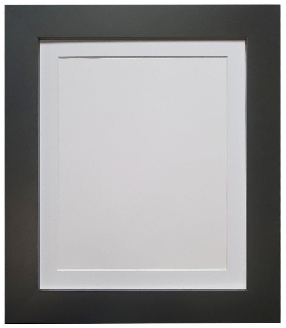 Metro black frame featuring a sleek design with a white mount, designed to hold A3 size images, showcasing a modern aesthetic suitable for various decor styles.