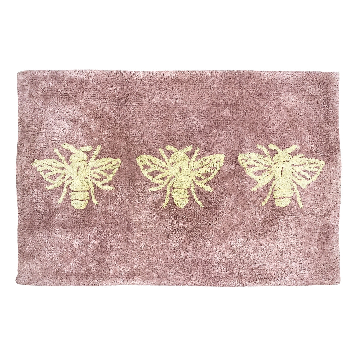 furn. Bee Deco Cotton Anti-Slip Blush Bath Mat - image 2