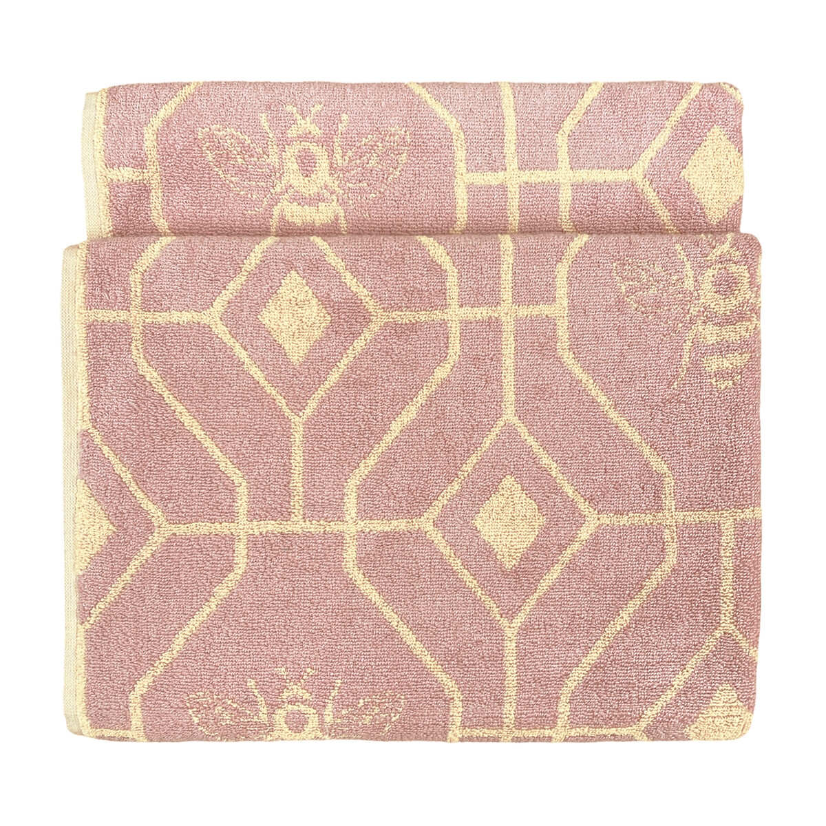 furn. Bee Deco Turkish Cotton Jacquard Blush Bath Towel - image 2