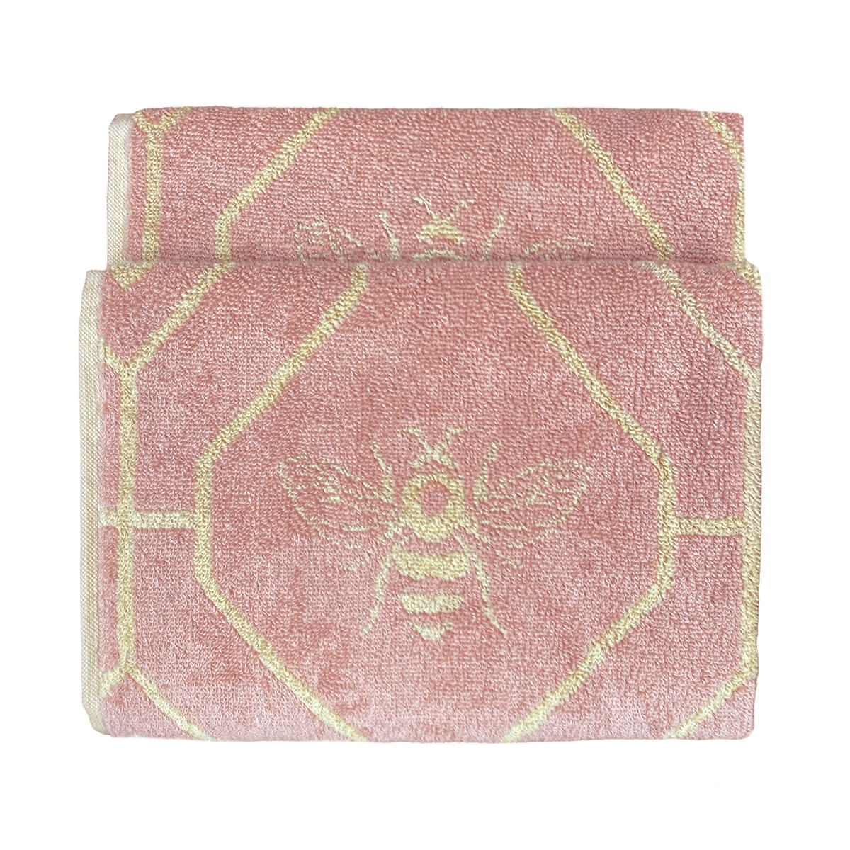 furn. Bee Deco Turkish Cotton Jacquard Blush Hand Towel - image 2