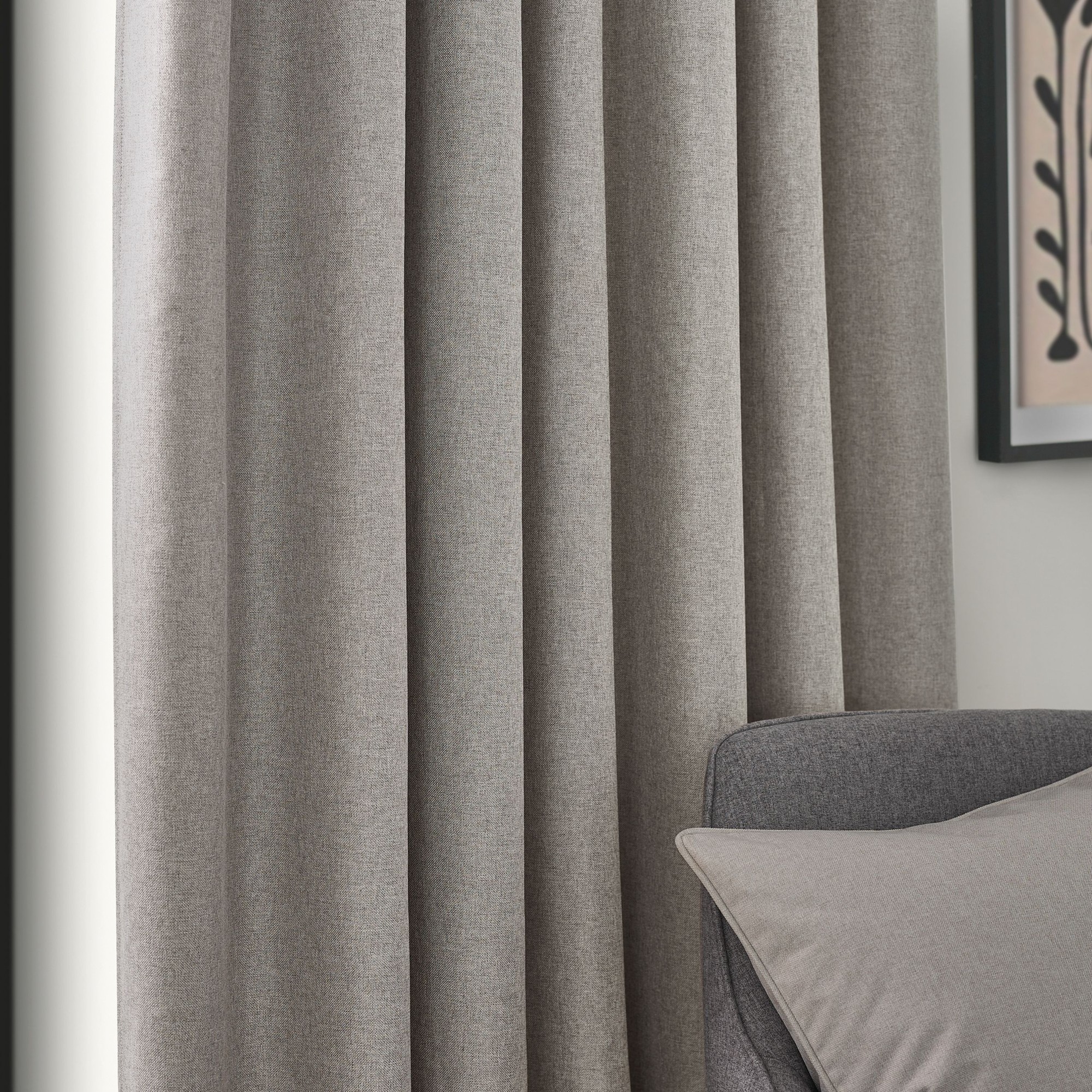 furn. Dawn Linen Blackout Pencil Pleat Curtains 229 x 183cm - image 4