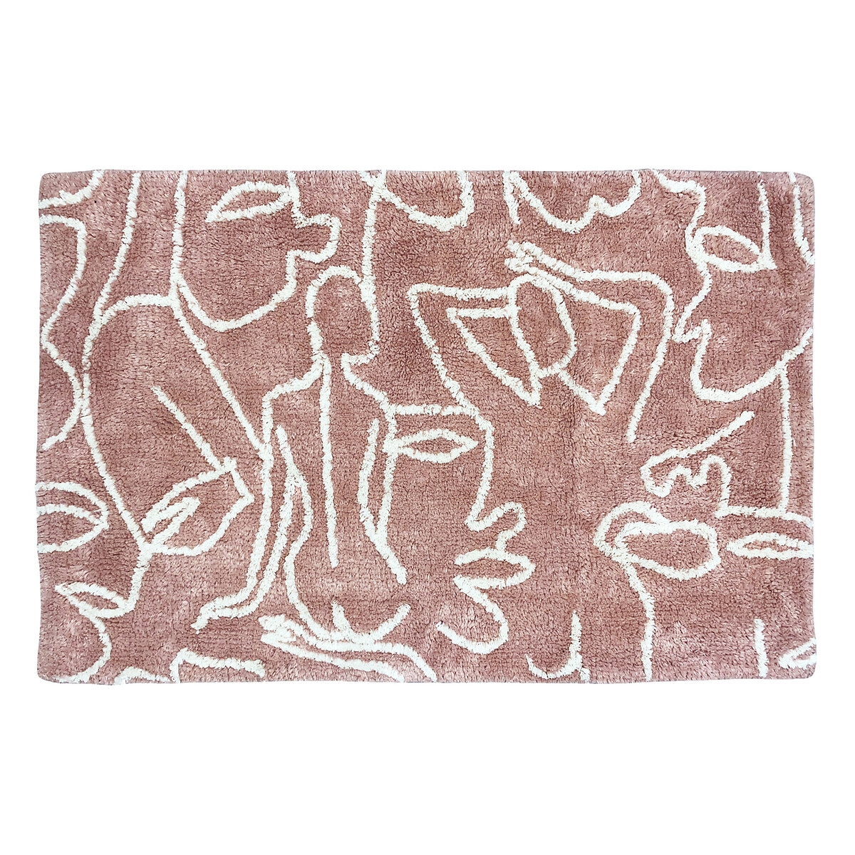 furn. Everybody Cotton Anti-Slip Blush and Cream Bath Mat - image 2