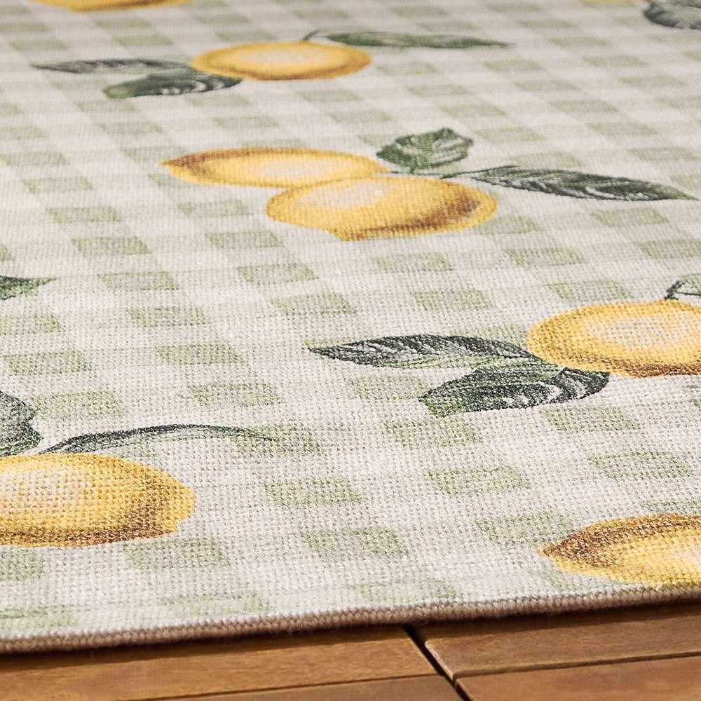 Furn Fruits Lemons Stripe Green Rug 120 x 170cm - image 4
