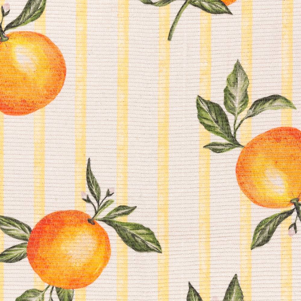 Furn Fruits Oranges Gingham Check Yellow Woven Rug 120 x 170cm - image 5