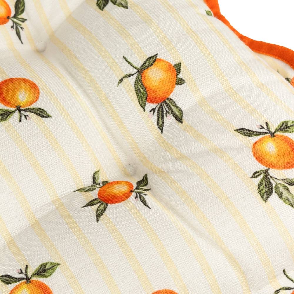 Furn Fruits Oranges Stripe Yellow Seat Pad 40 x 40cm 2 Pack - image 5