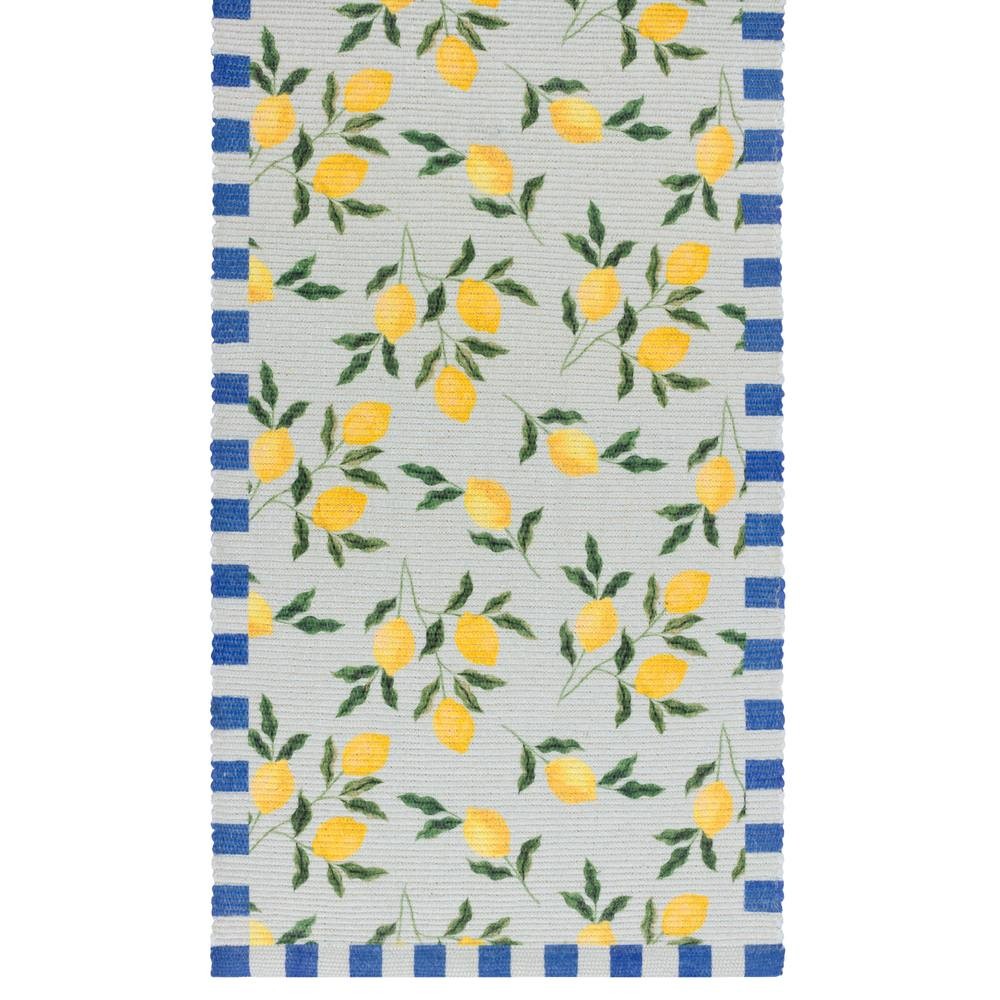 furn. Lemons Blue Table Runner 230 x 35cm - image 3