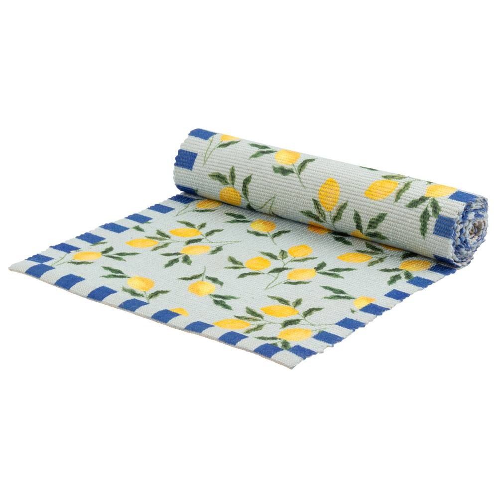 furn. Lemons Blue Table Runner 230 x 35cm - image 4