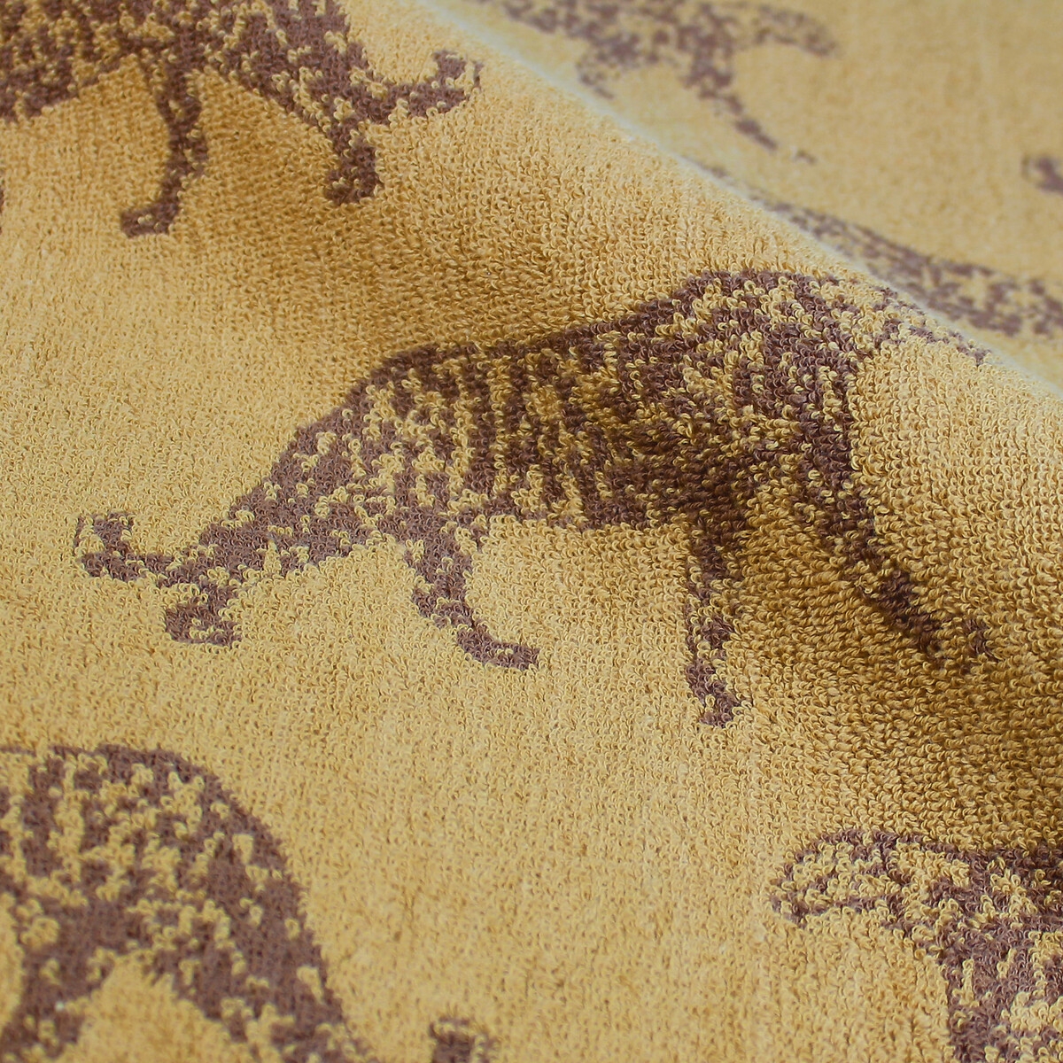 furn. Leopard Cotton Jacquard Gold Hand Towel - image 3