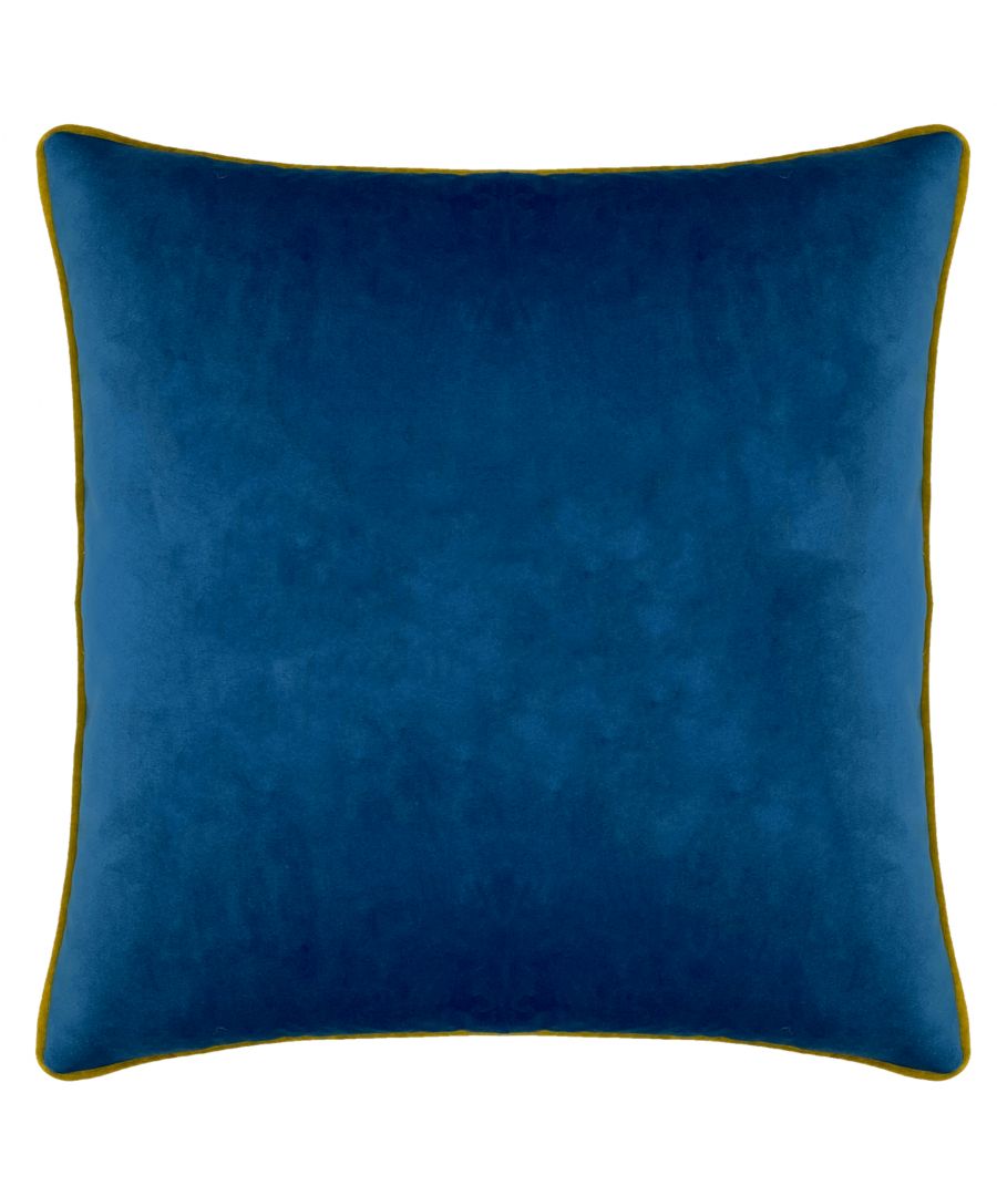 furn. Serpentine Ochre and Blue Animal Print Cushion - image 2