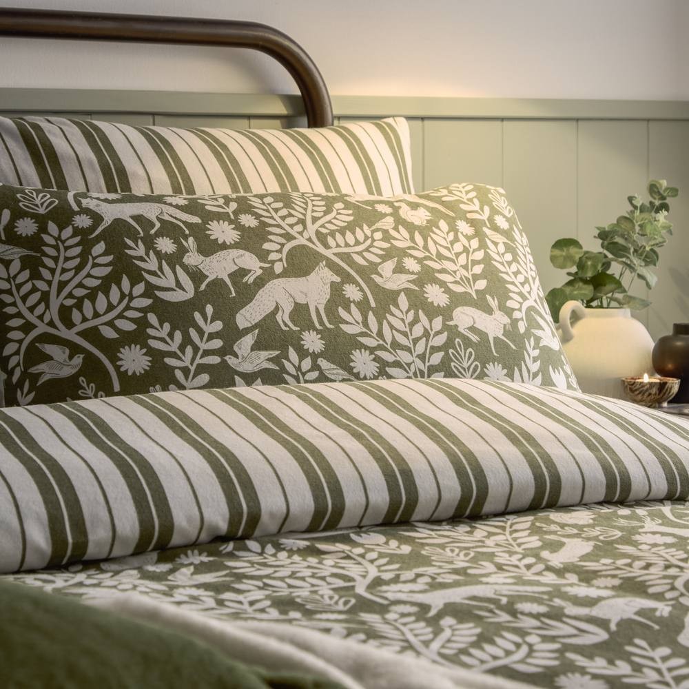 Furn Skandi Woodland Brushed Cotton Single Reversible Duvet Set - image 3