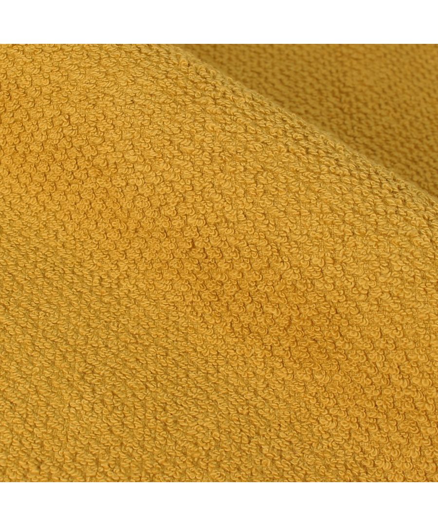 furn. Textured Cotton Ochre Bath Sheet - image 2