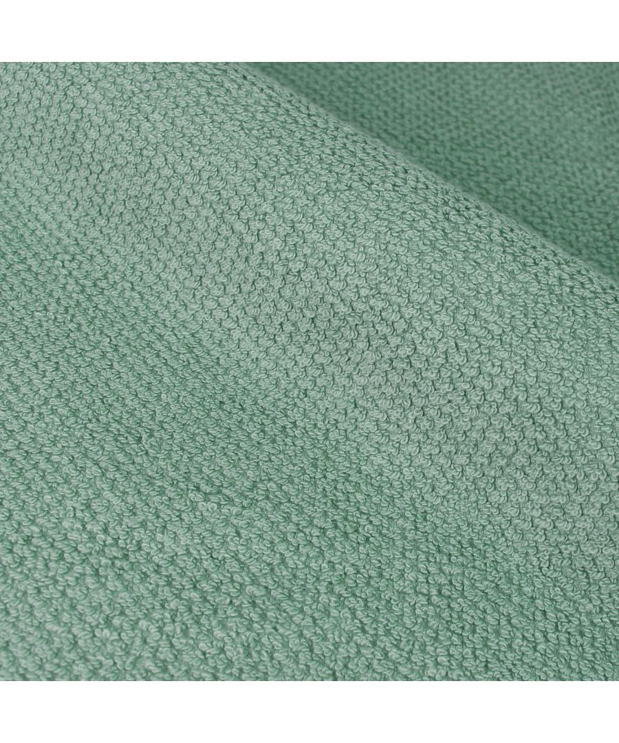 furn. Textured Cotton Smoke Green Bath Towel - image 2