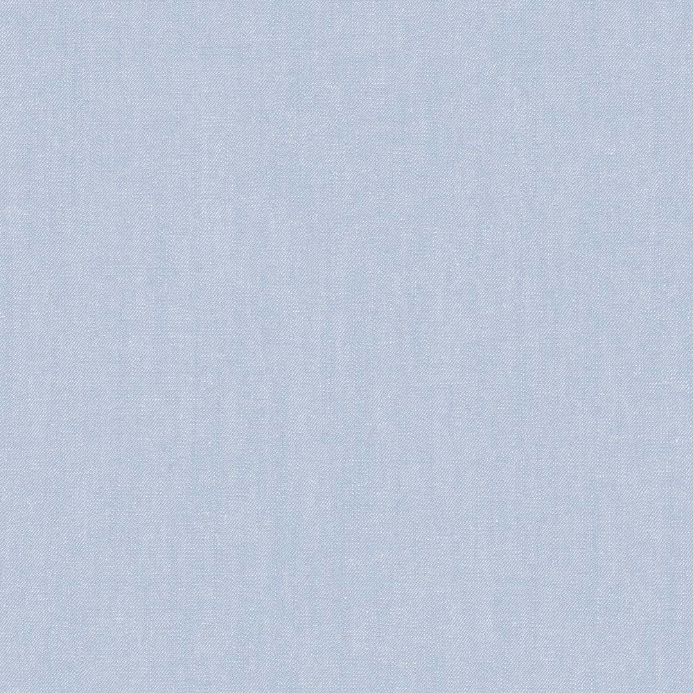 Light blue denim design wallpaper roll featuring a textured fabric appearance, ideal for adding a soft, modern touch to interior spaces.