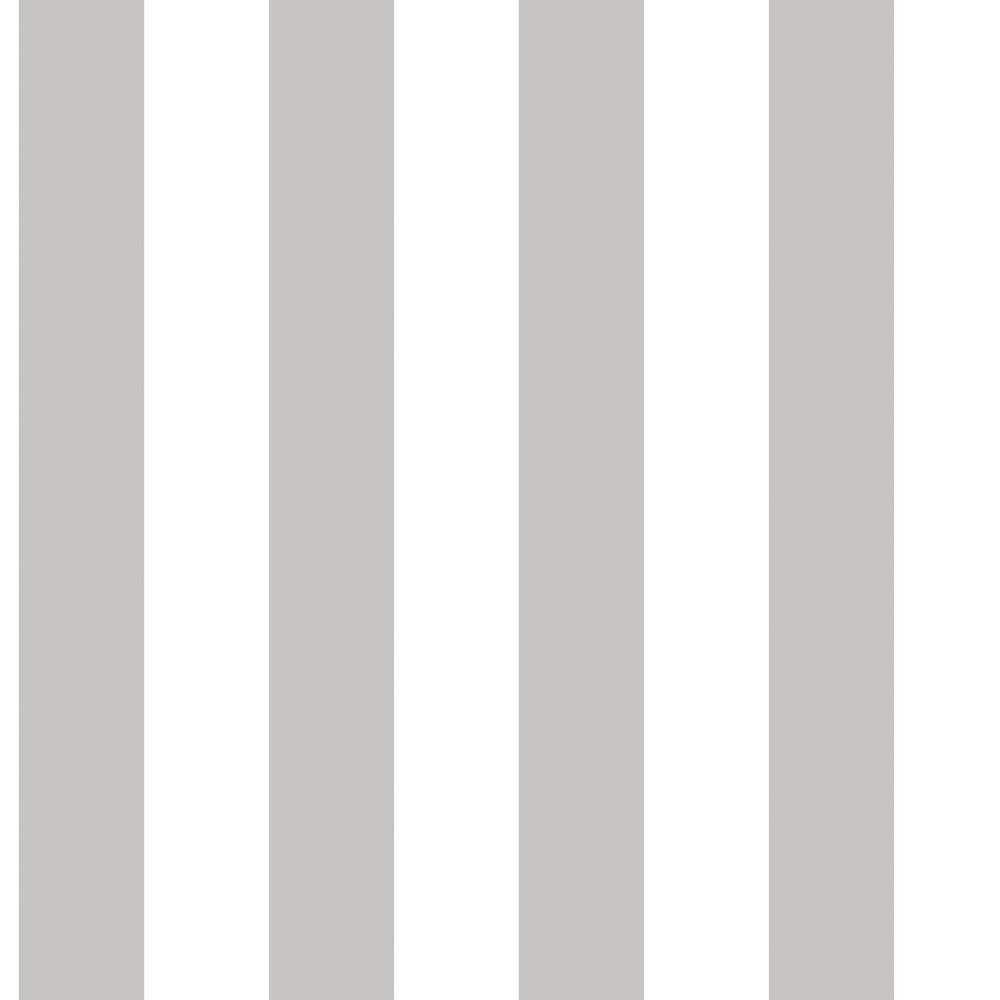 Regency stripe wallpaper roll in soft beige and cream tones, featuring vertical stripes with a subtle texture, ideal for elegant interior decor.