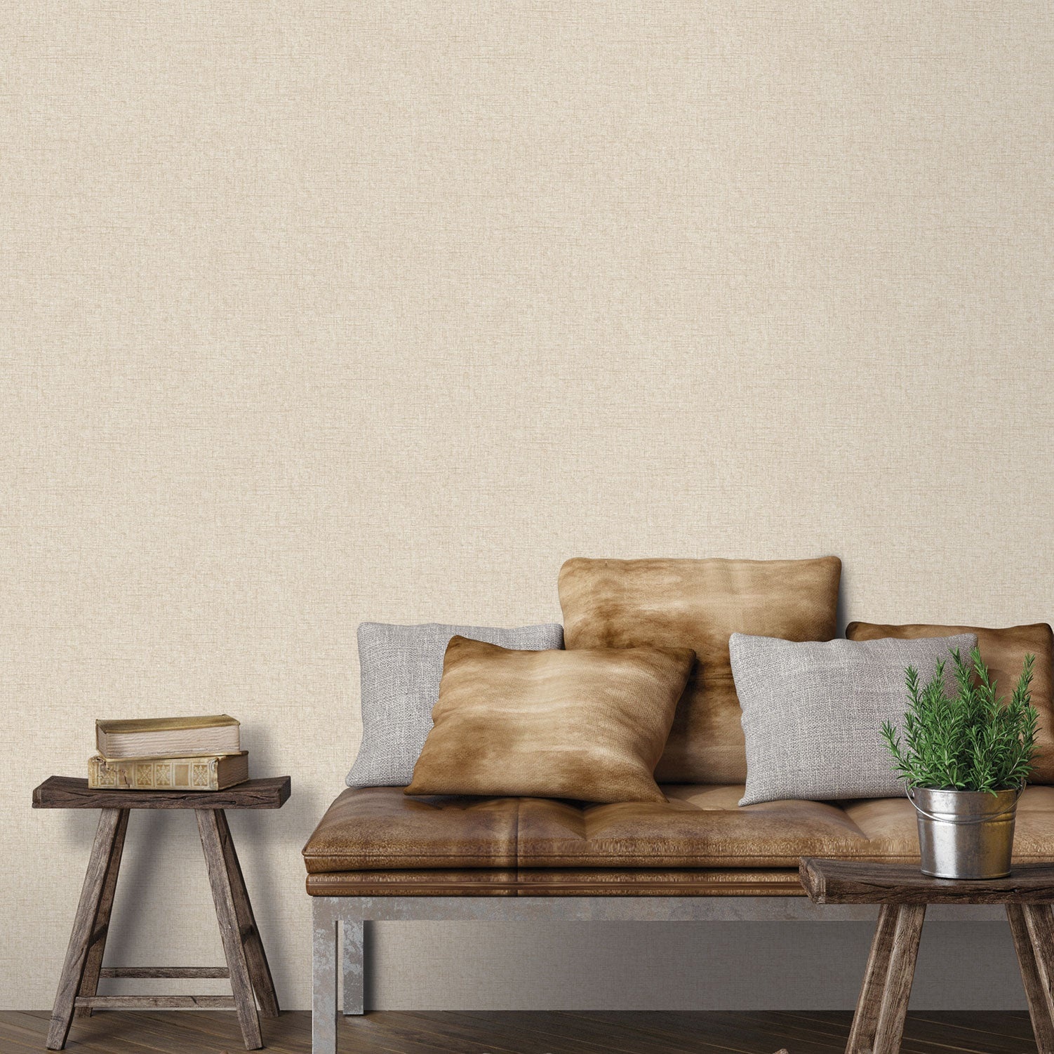 Galerie Evergreen Semi Plain Taupe Wallpaper - image 2