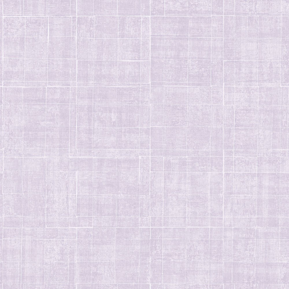 Textured wallpaper in soft lavender with a subtle reptile pattern, featuring a matte finish and grid-like design for a modern aesthetic.