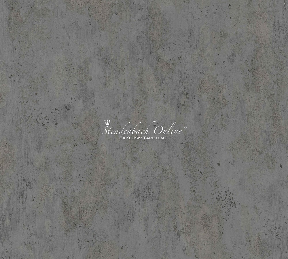 Distressed grey wallpaper roll featuring a textured surface with subtle variations in tone, measuring 32.81 feet long and 20.87 inches wide, by Galerie Wallpaper.
