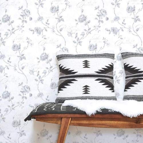 Galerie Vintage Roses Calligraphy Rose Grey Wallpaper - image 2