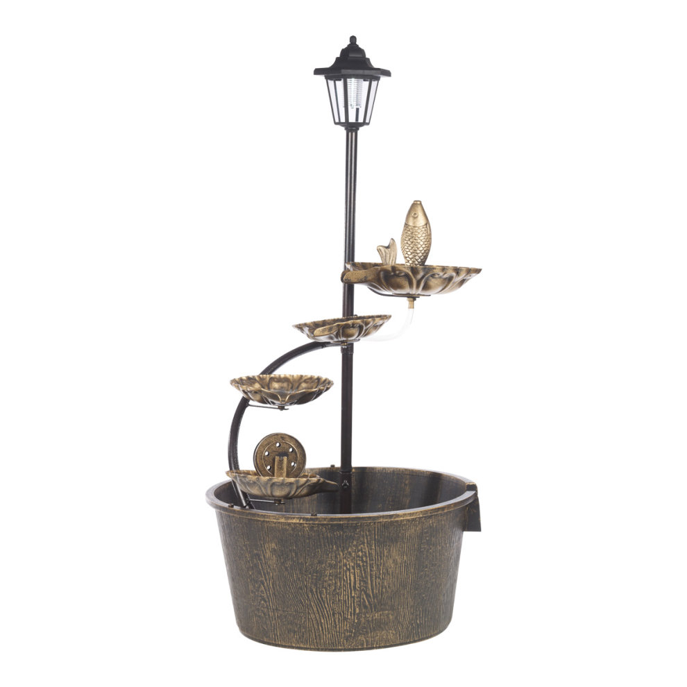 Gardenkraft Cascading Water Feature with 4 Lotus Leaves - image 3