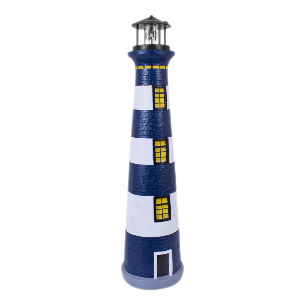 GardenKraft LED Solar Revolving Lighthouse Ornament 75cm - image 3