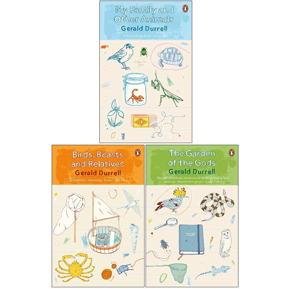 Gerald Durrell Corfu Trilogy 3 Book Set My Family and Other Animals Birds Beasts and Relatives The Garden of the Gods - image 3