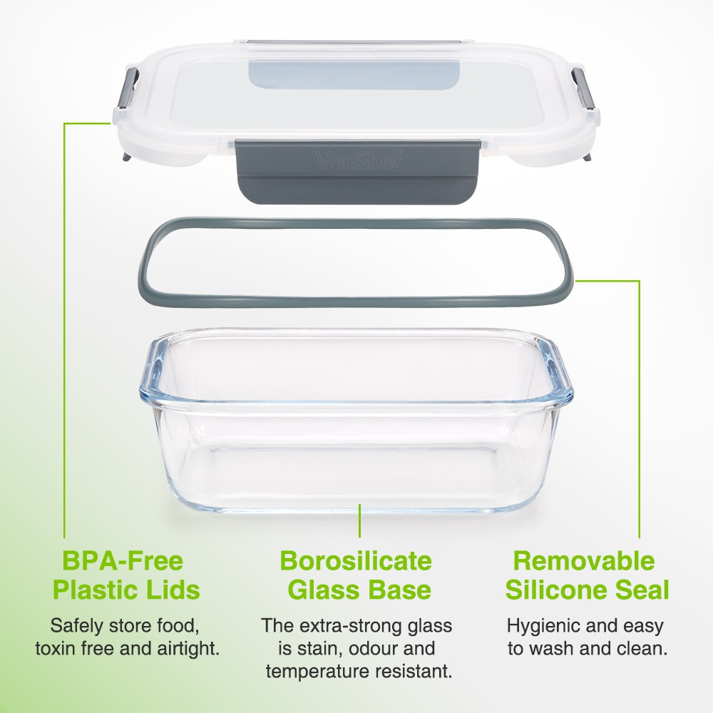 Glass Food Storage Containers – 3 Piece Set - image 3