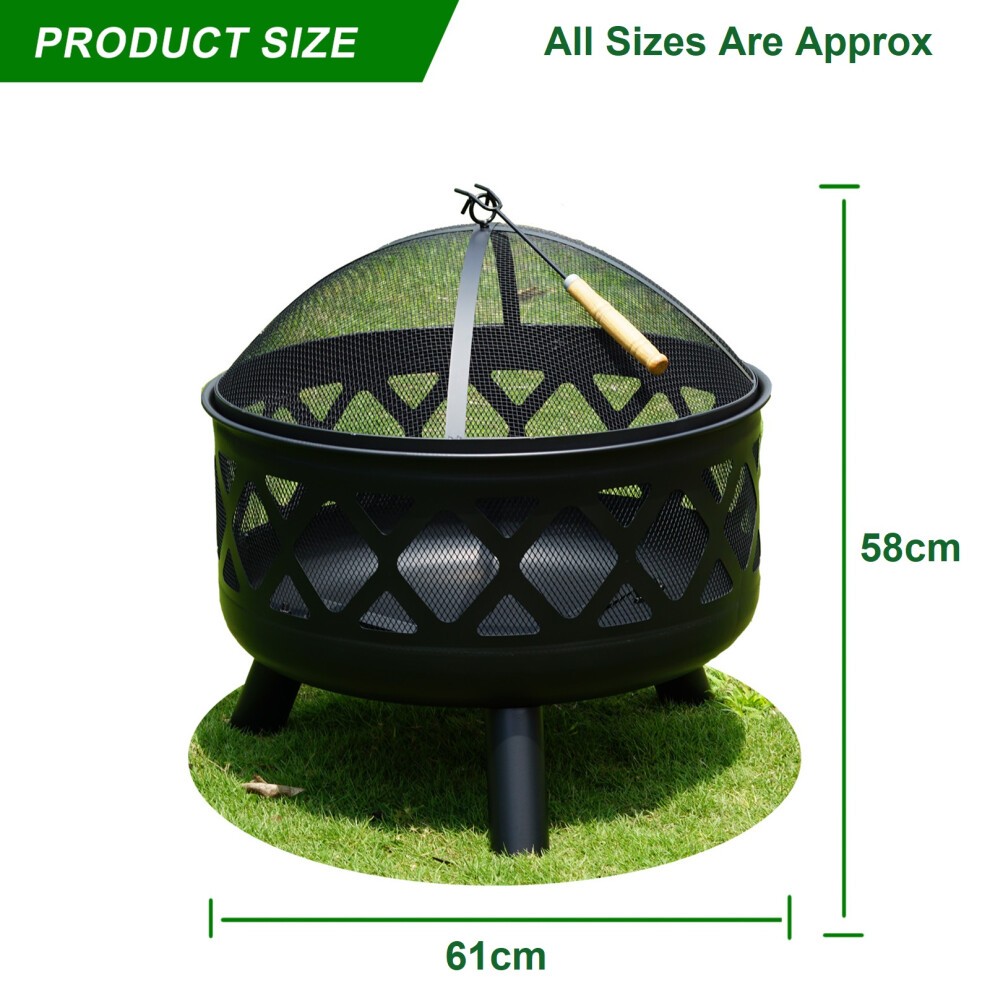 Gr8 Garden Round Charcoal and Wood Log Fire Pit - image 2