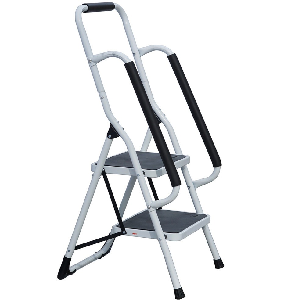 Gr8 Home 2 Step Folding Stool with Handrail - image 4