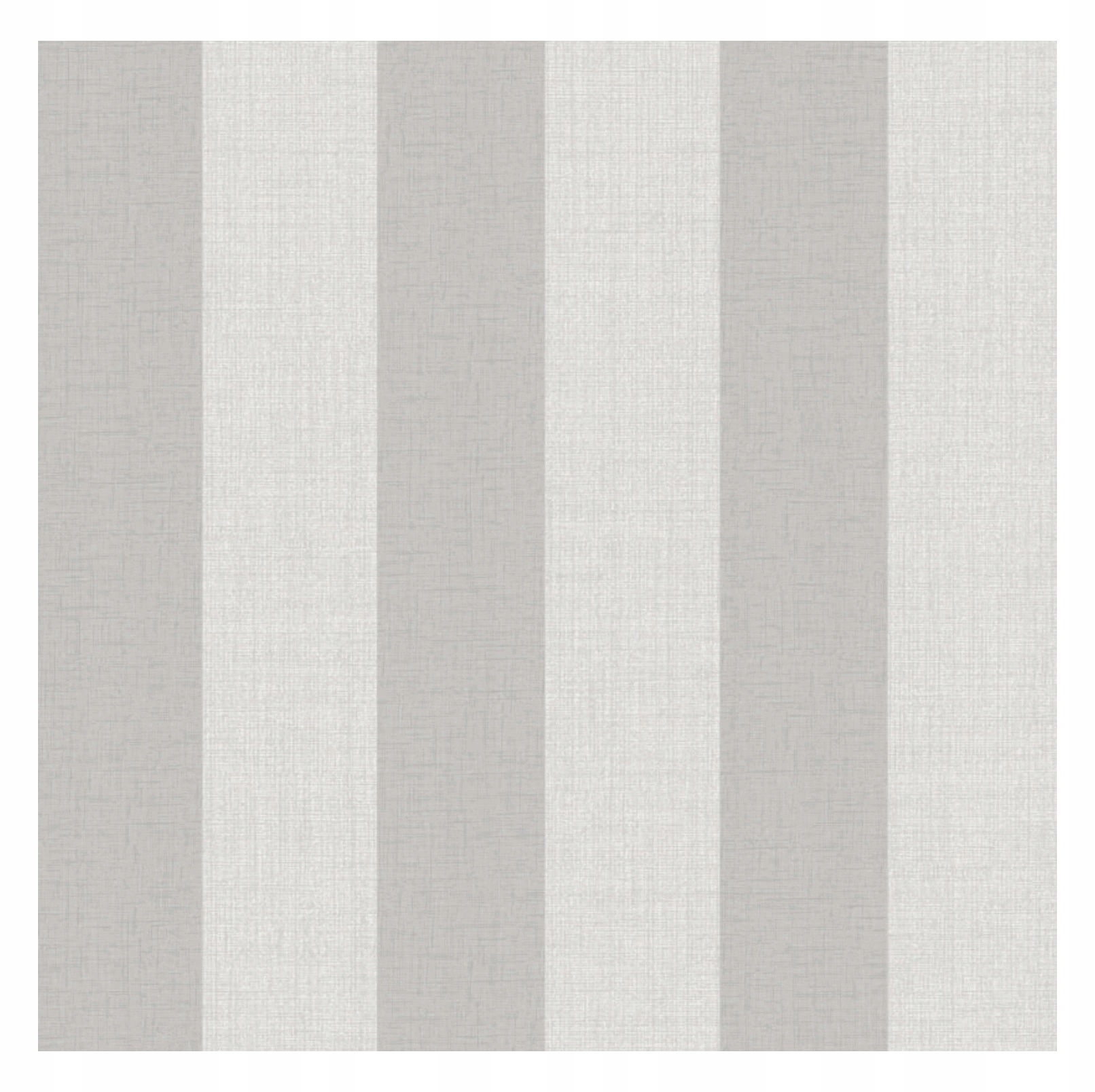 Classic wide textured stripe wallpaper featuring alternating light grey and darker grey stripes, made of a fabric-like material, measuring 10m x 53cm.