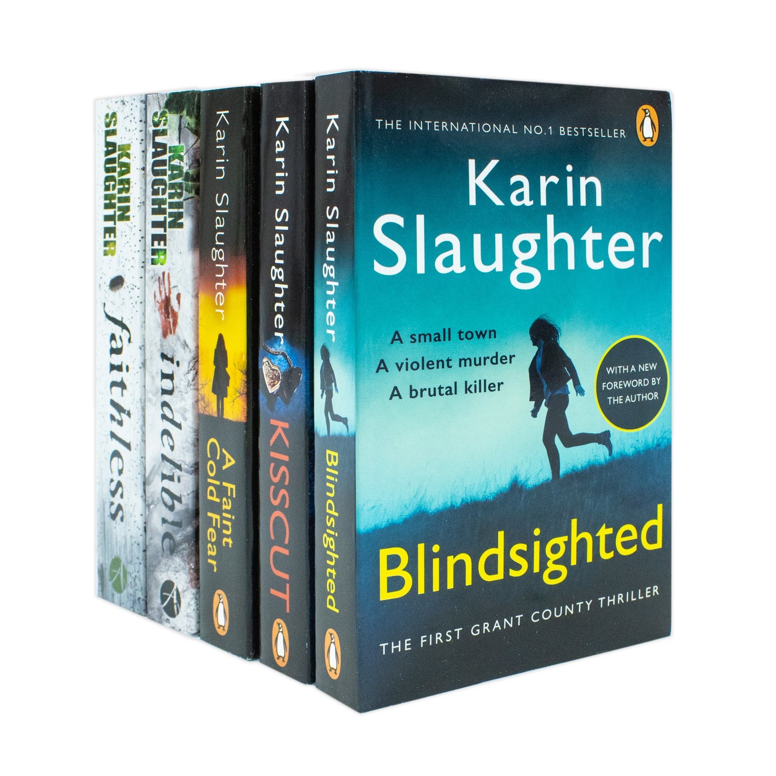 Grant County Series 5 Collection Karin Slaughter Kisscut Indelible Faithless Blindsighted A Faint Cold Fear - image 2