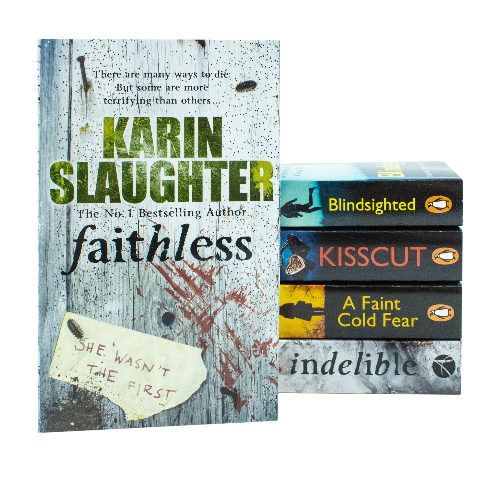 Grant County Series 5 Collection Karin Slaughter Kisscut Indelible Faithless Blindsighted A Faint Cold Fear - image 3