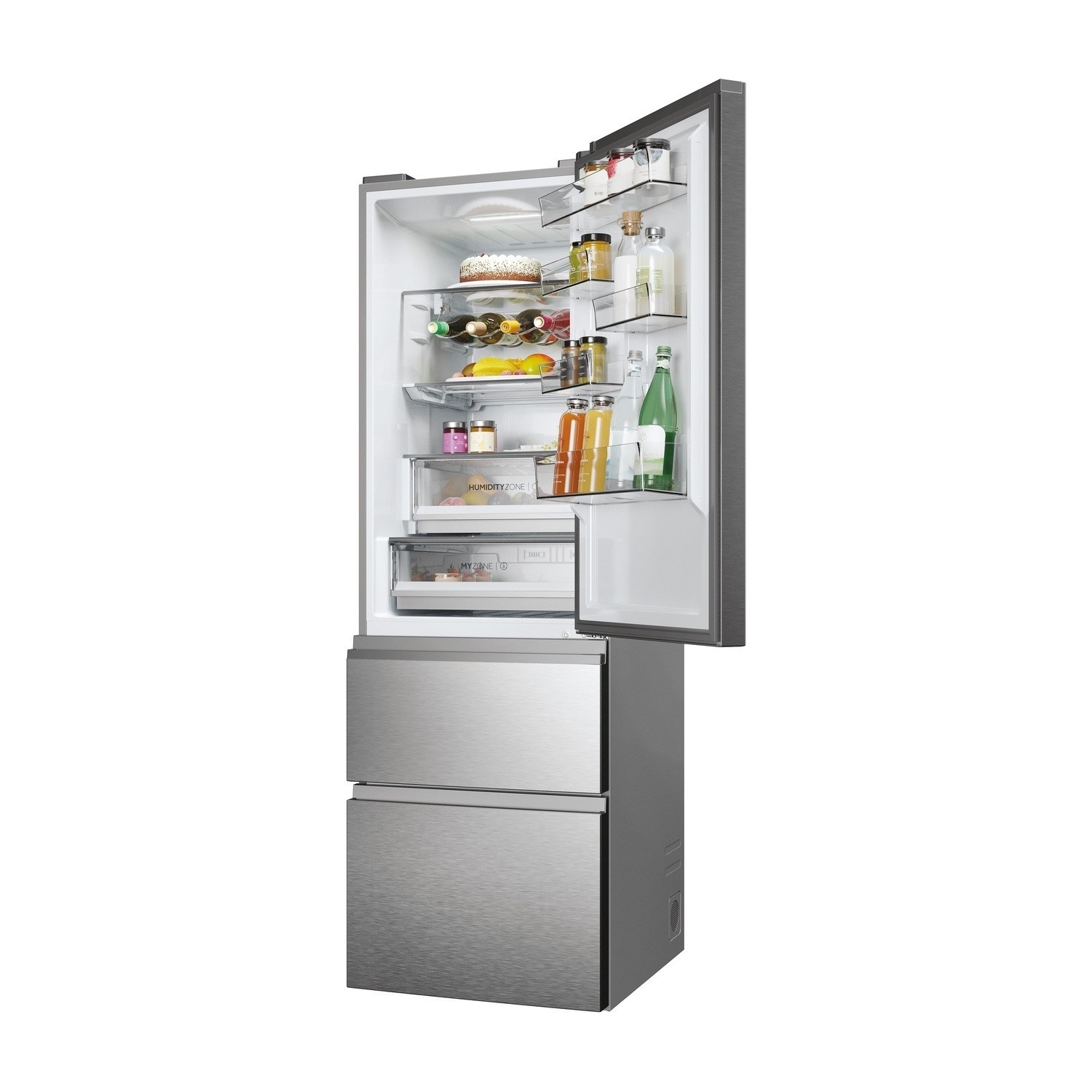 Haier 3D 60 Series 5 HTW5618ENMG 185x60cm Silver Fridge Freezer - image 5