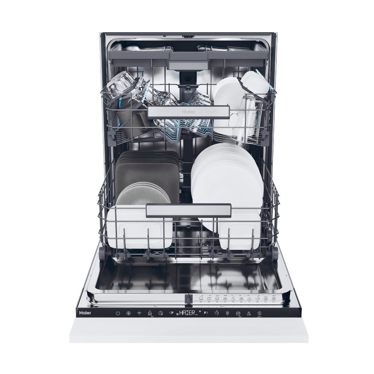 Haier Washlens Plus XS4B4S3FSB-80 14 Place Built in White Full Size Dishwasher - image 2