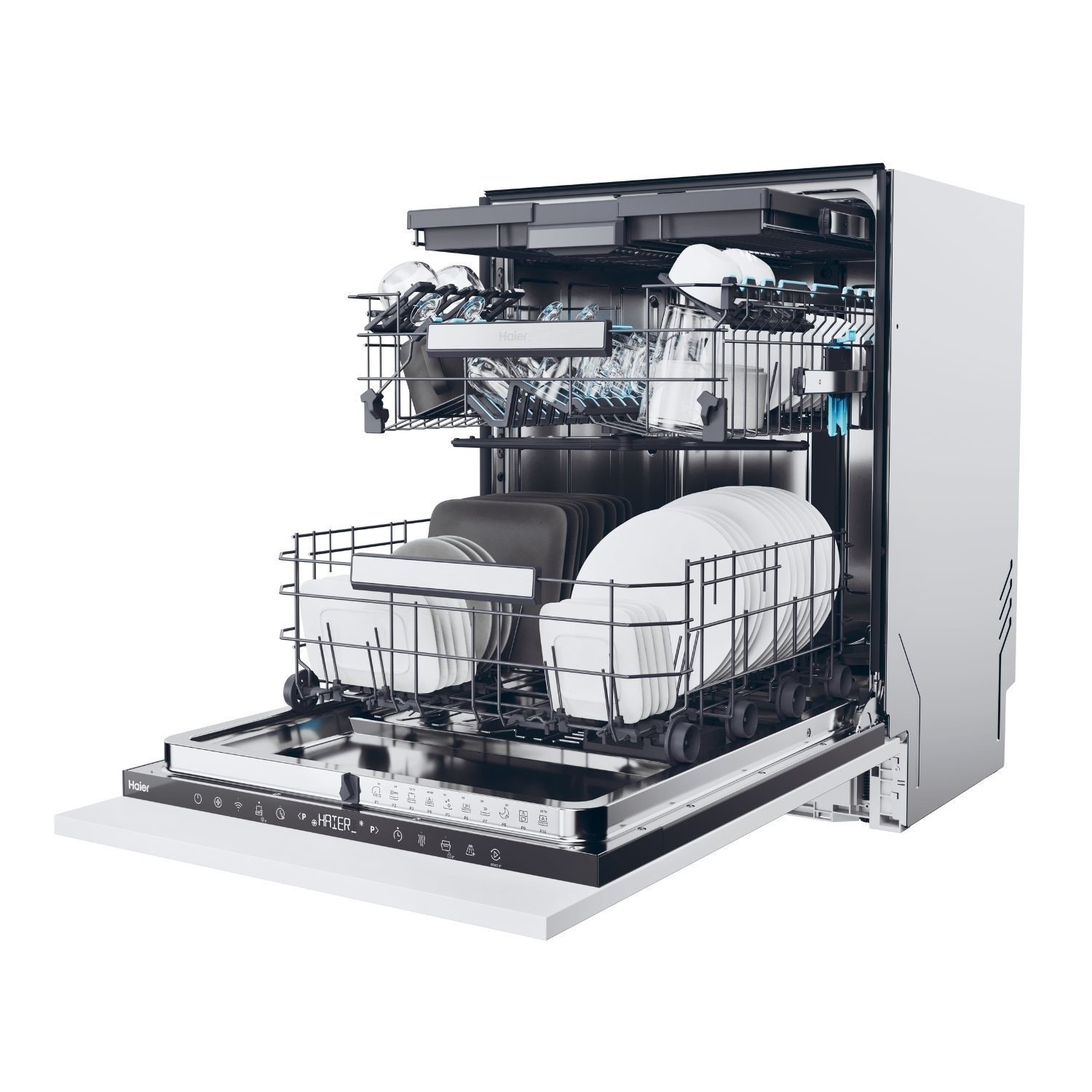 Haier Washlens Plus XS4B4S3FSB-80 14 Place Built in White Full Size Dishwasher - image 4