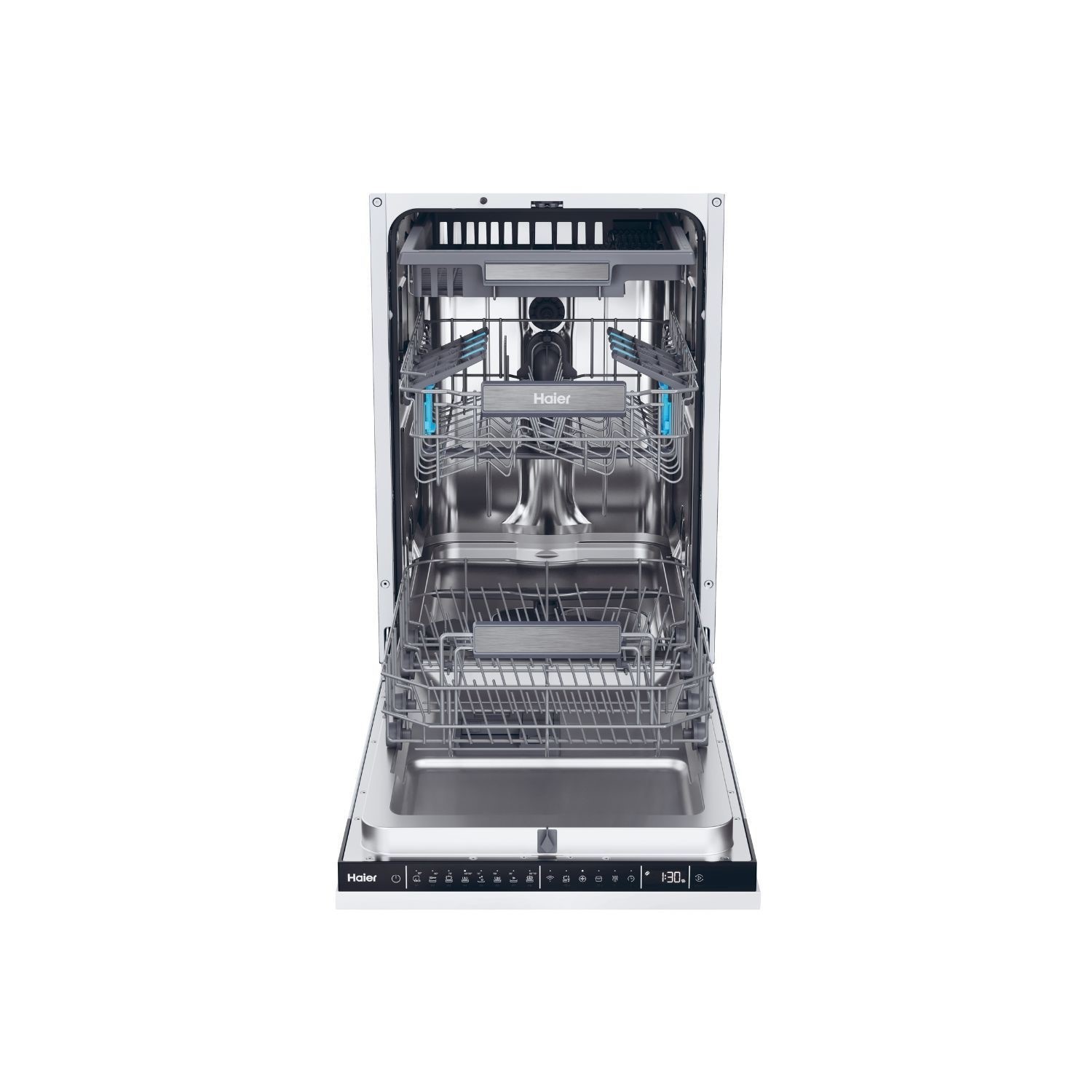 Haier XI1C3TB2FB 45cm 11 Place Built in Slimline White Dishwasher - image 3