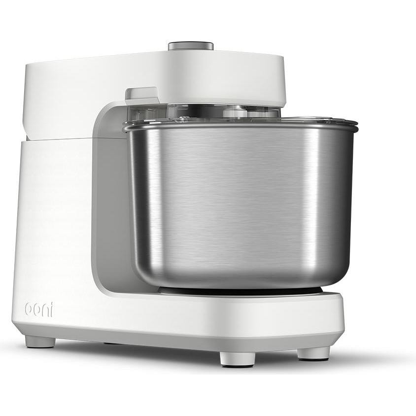 Halo Spiral Mixer in Polar White features a sleek design with a stainless steel mixing bowl, intuitive controls, and a sturdy base for stability during use.