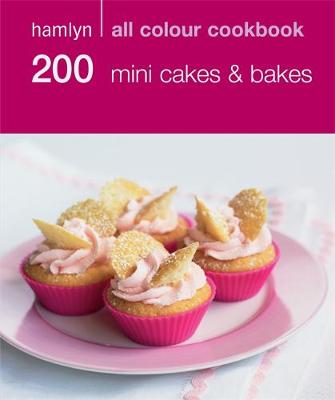 Bright pink cover featuring the title "Hamlyn All Colour Cookbook: 200 Mini Cakes & Bakes" with a photo of four decorated cupcakes on a white plate.