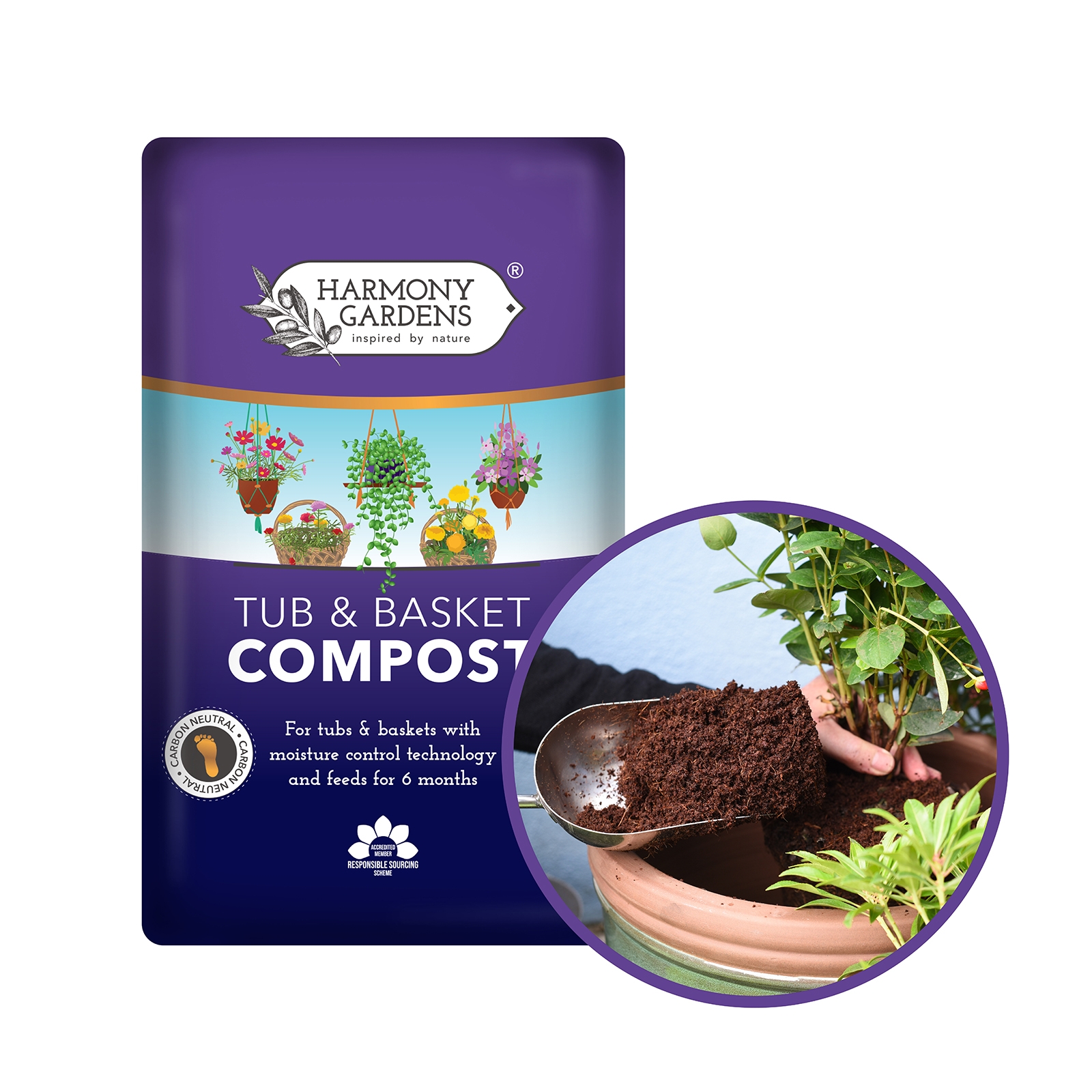Harmony Gardens Tub and Basket Compost 40L - image 2