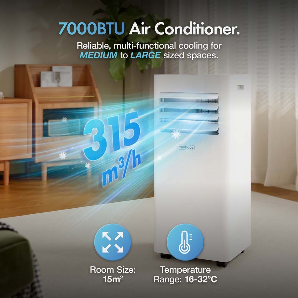 High-Performance Air Conditioner - 4 Modes – 7000BTU - image 2
