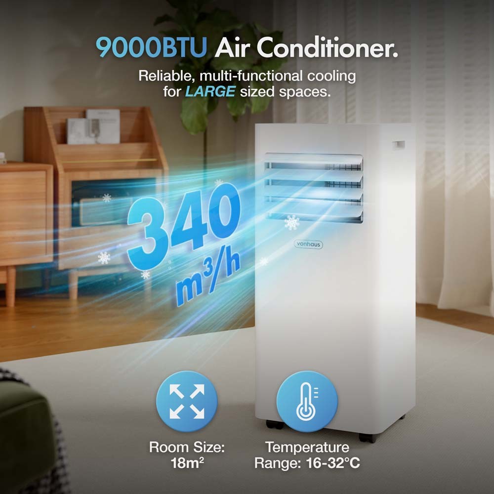 High-Performance Air Conditioner - 4 Modes – 9000BTU - image 2