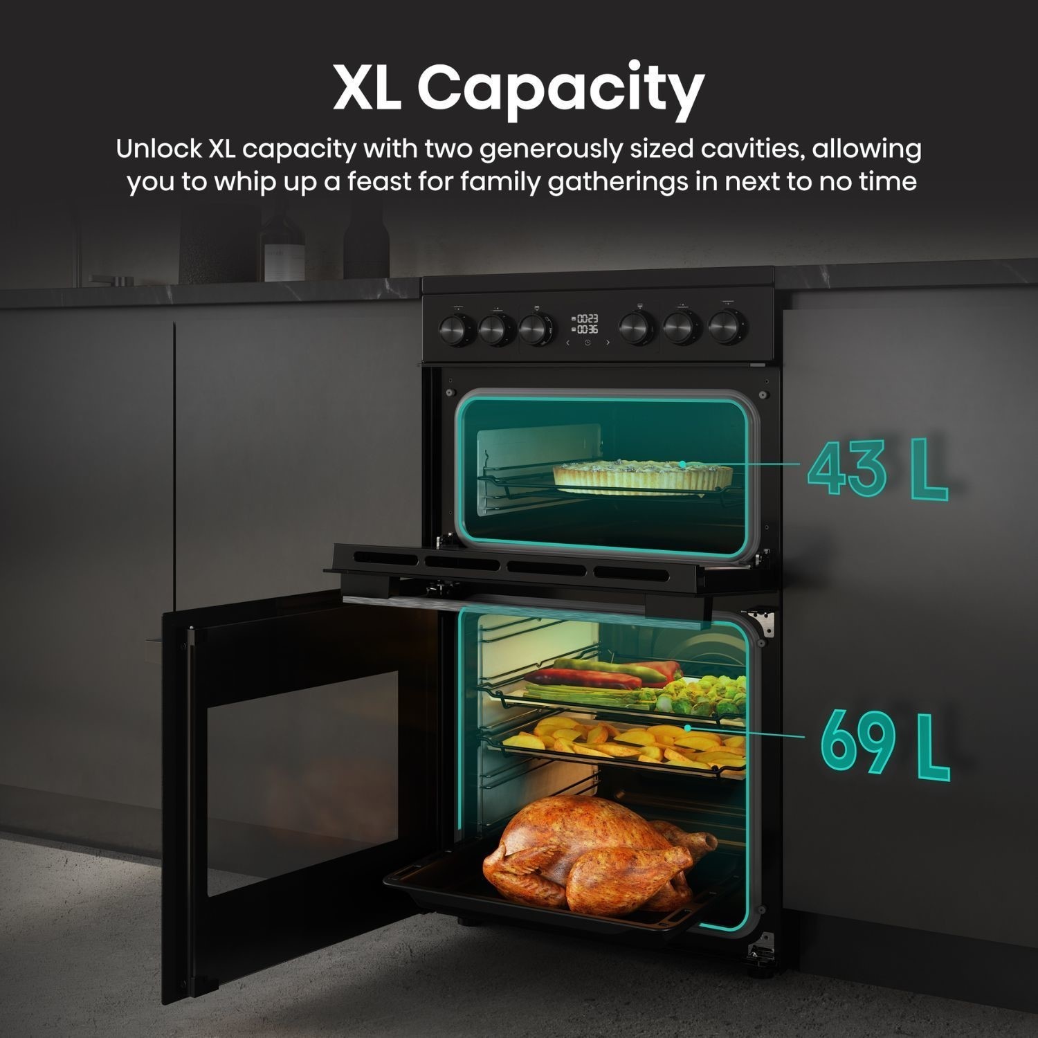 Hisense HDCEC5C10B 50cm A rated Ceramic Electric Black Cooker - image 4