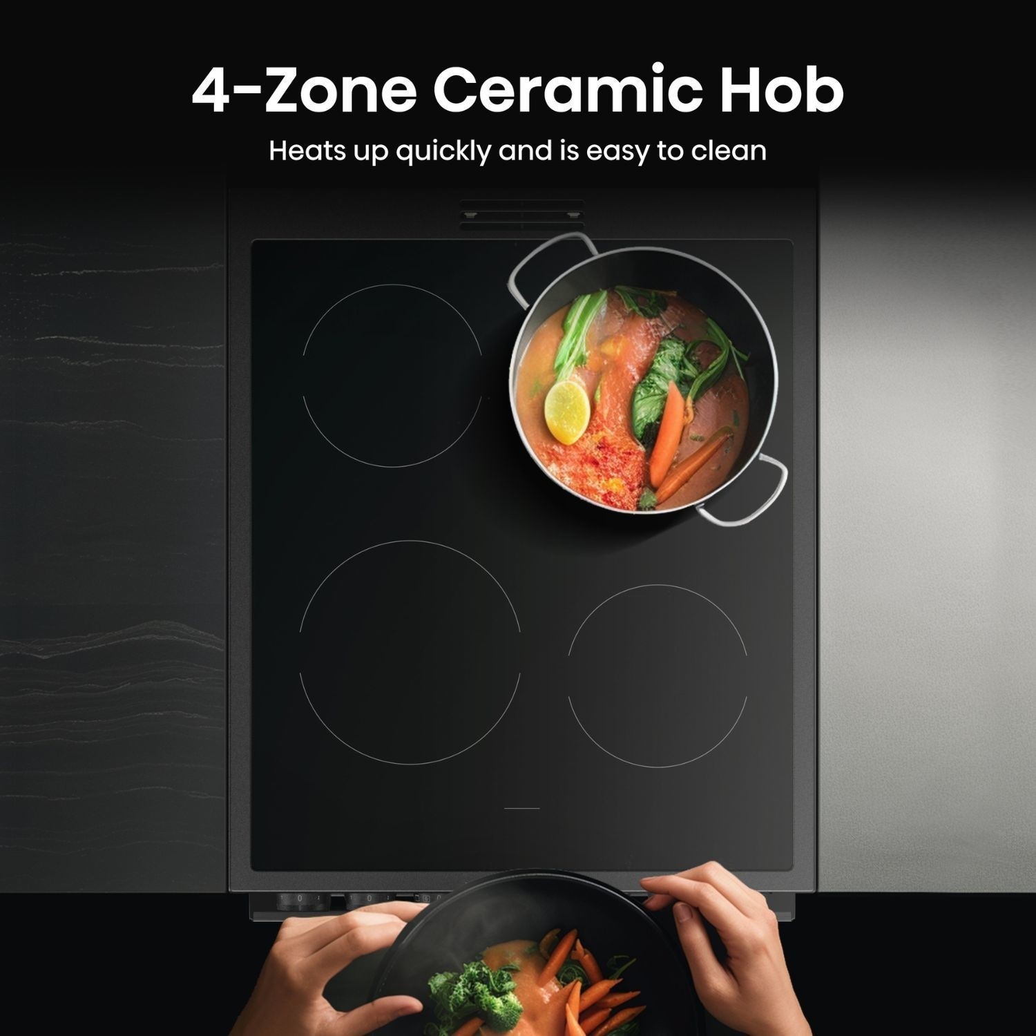 Hisense HDCEC5C10B 50cm A rated Ceramic Electric Black Cooker - image 5