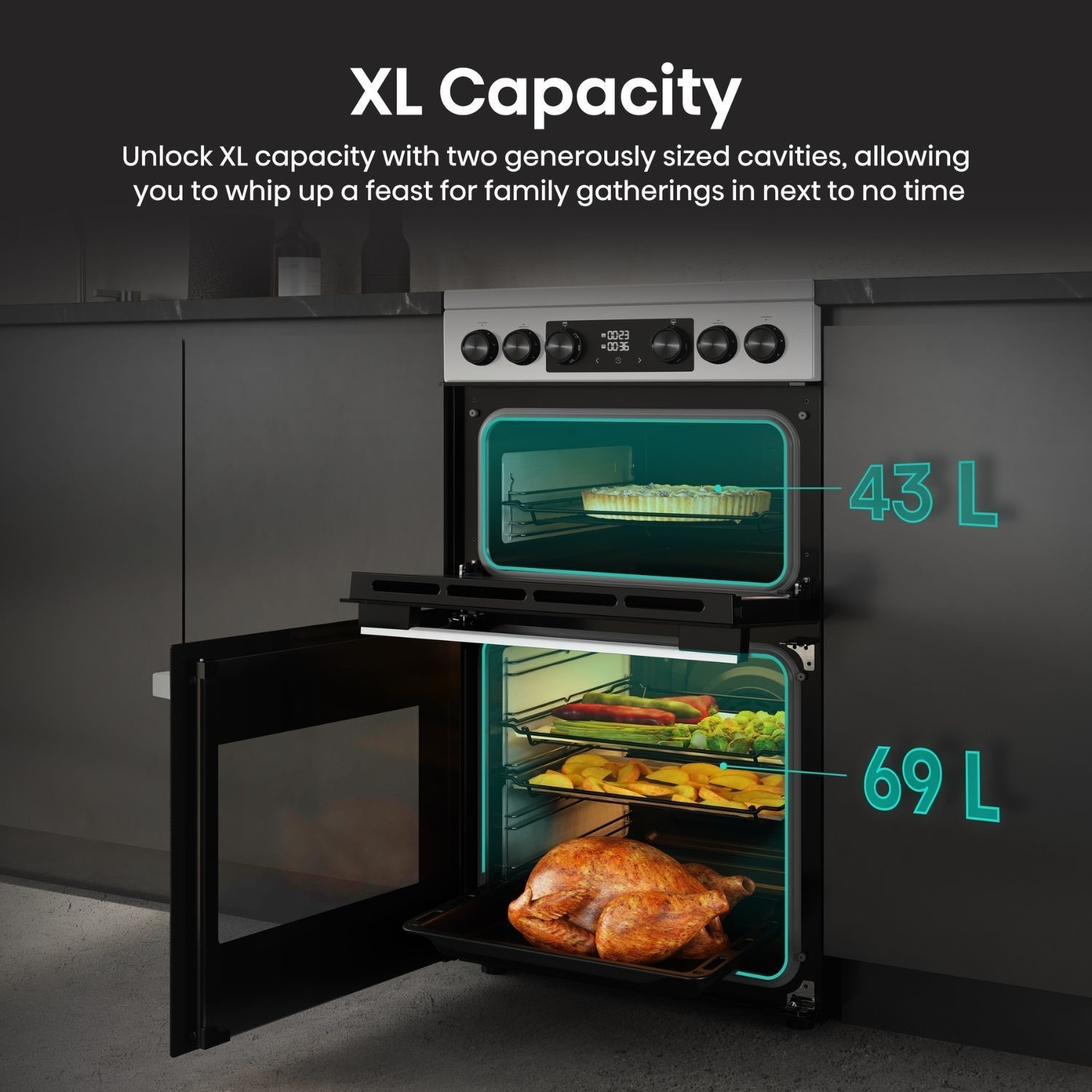 Hisense HDCEC5C10W 50cm A Rated Electric Cooker with Ceramic Hob - image 4