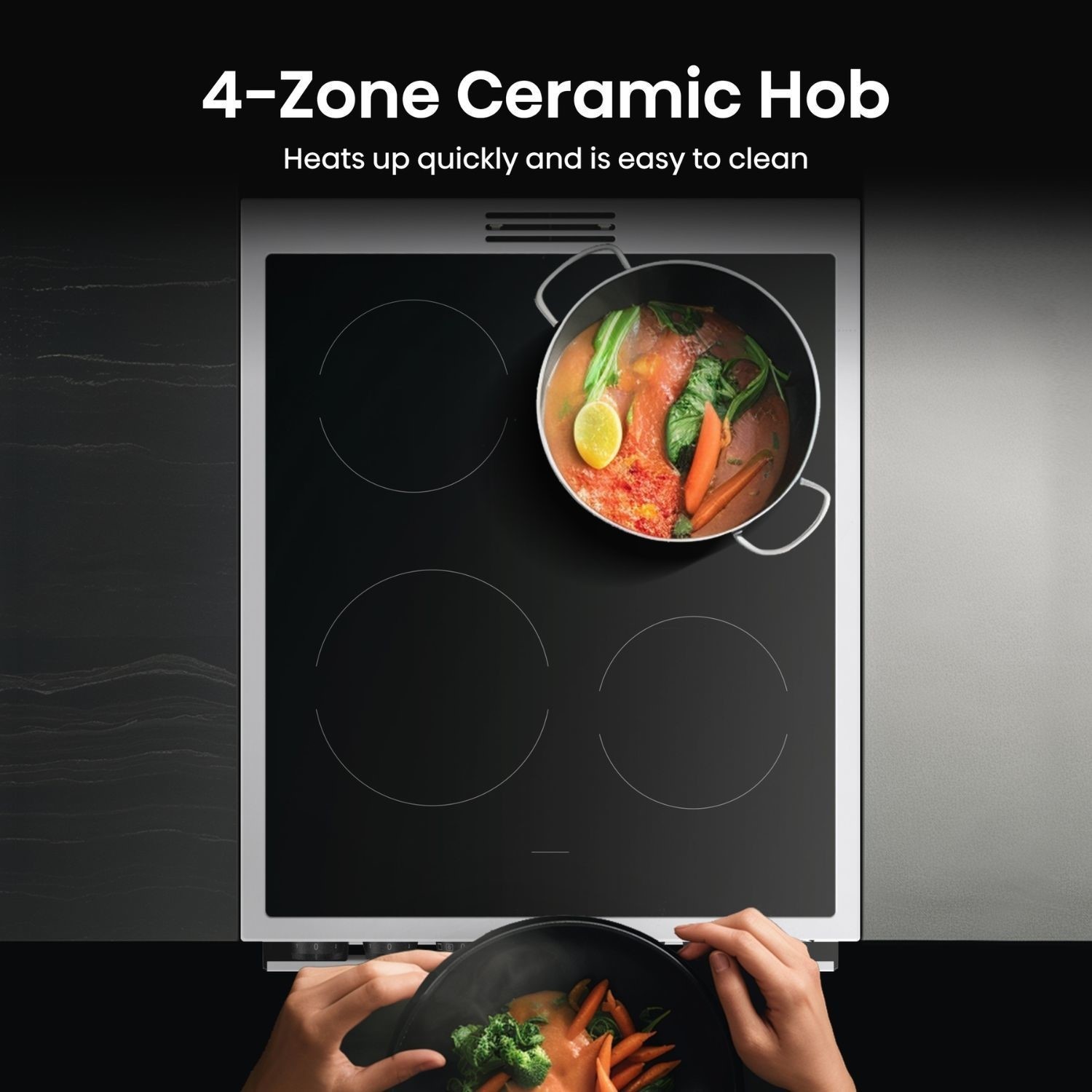 Hisense HDCEC5C10W 50cm A Rated Electric Cooker with Ceramic Hob - image 5