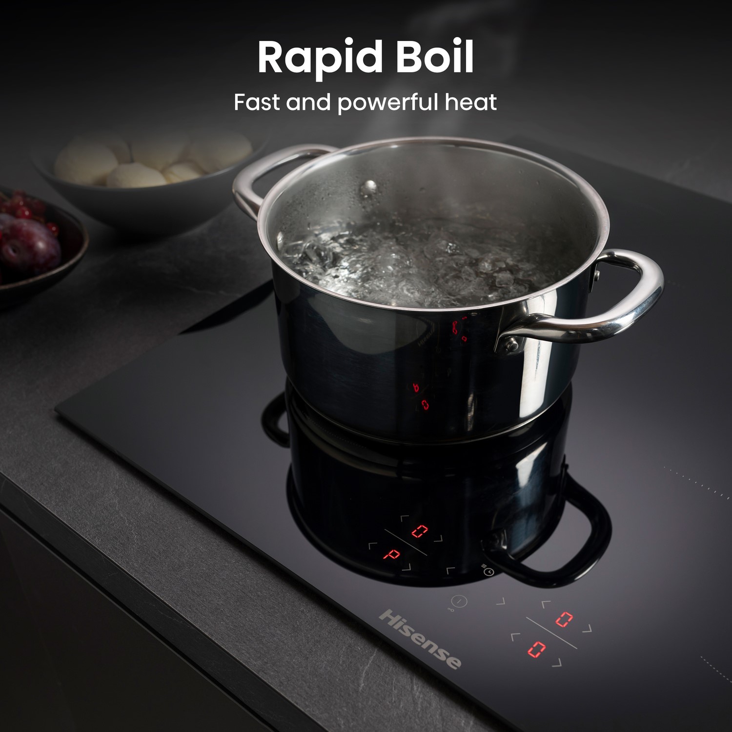 Hisense Hi4 HI8421BSC 80cm Black Induction Hob with Rapid Boil - image 3