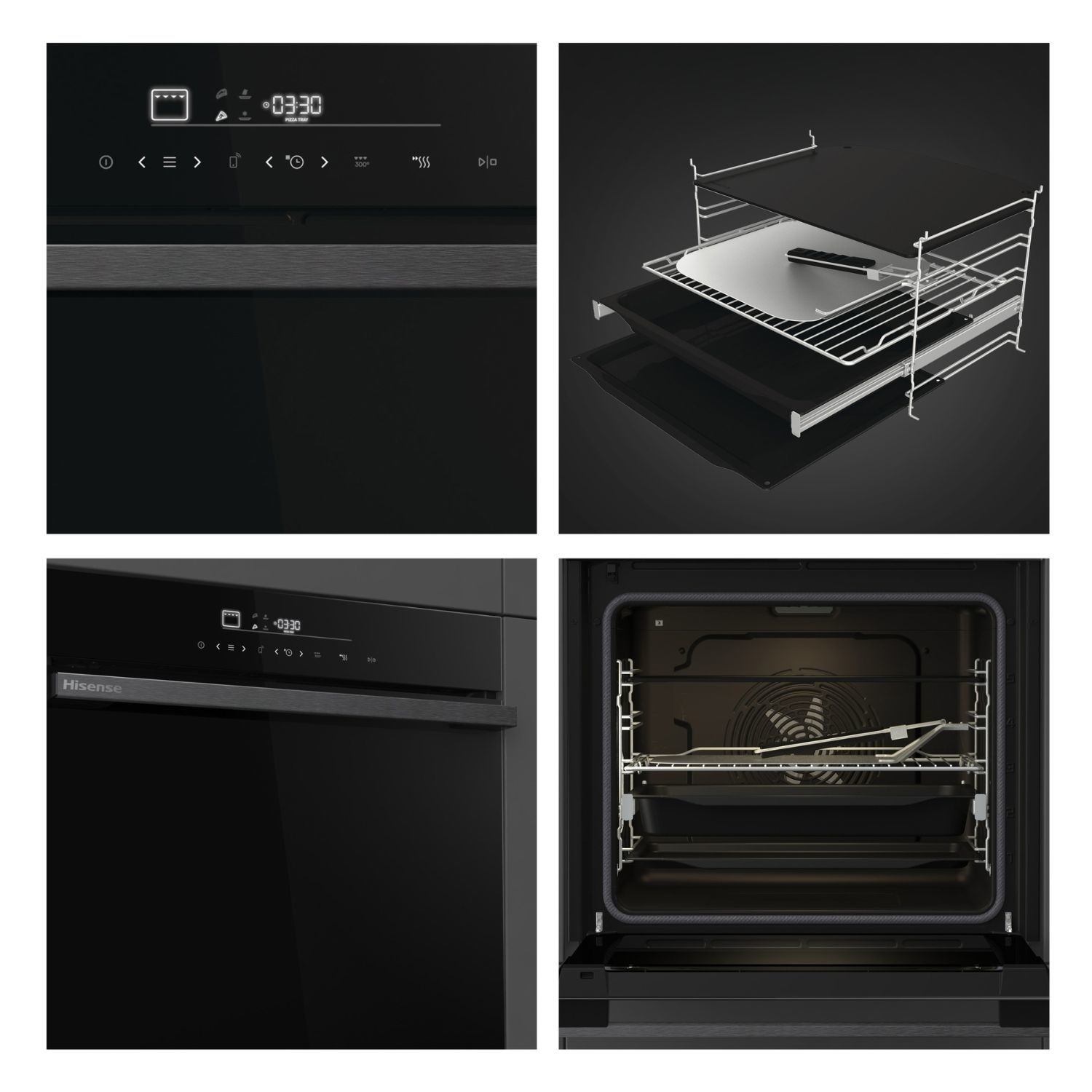 Hisense Hi6 Blackline HO66FAPIZZACHEF A+ WIFI Built in Electric Single Oven with Pyrolytic Cleaning - image 2