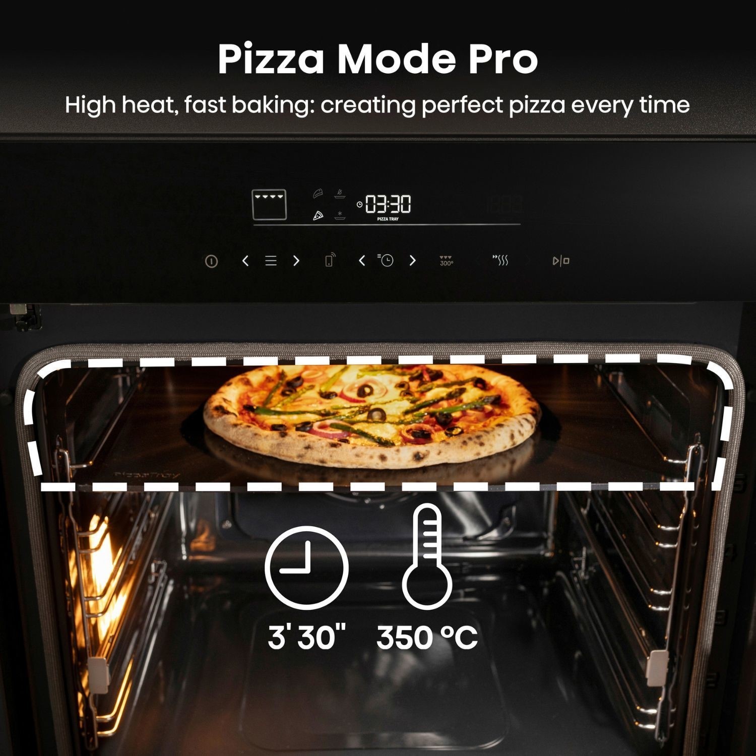 Hisense Hi6 Blackline HO66FAPIZZACHEF A+ WIFI Built in Electric Single Oven with Pyrolytic Cleaning - image 5